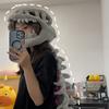 Dinosaurierskelett Plüschpuppe Stofftier Kopfbedeckung Exoskelettpuppe Kinder Plüschspielzeug Mütze Geschenk Cosplay Requisiten Gruselige Feiertagskostüm