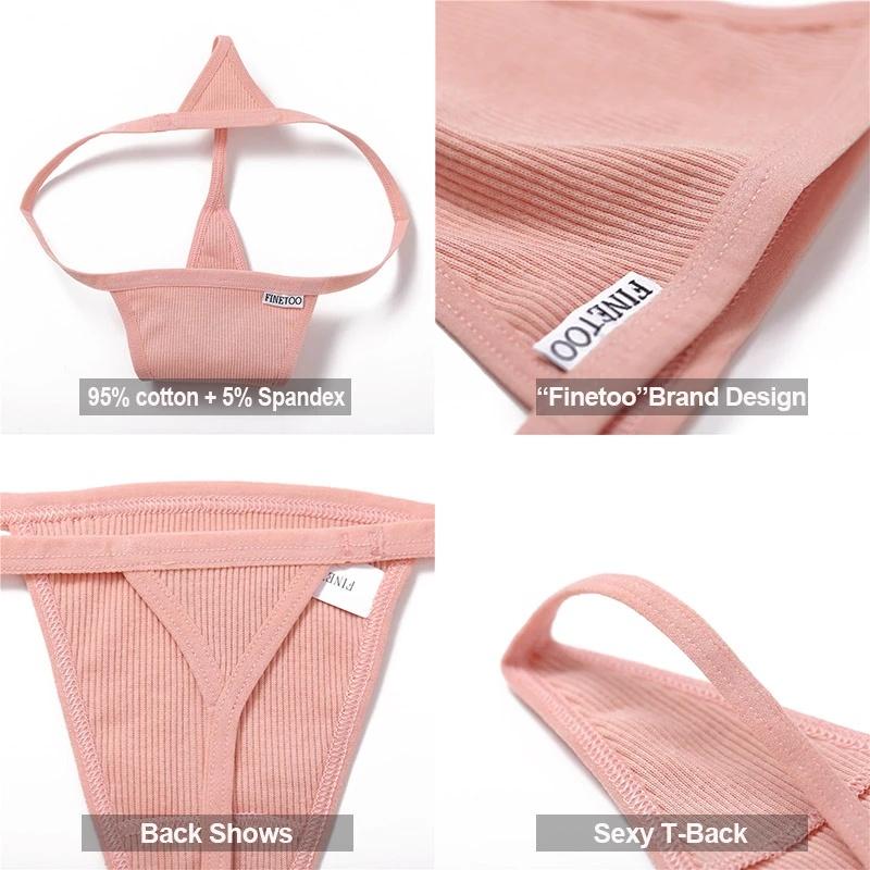 FINETOO Dámská tanga pro ženy Sexy kalhotky G-String Pohodlné spodní prádlo