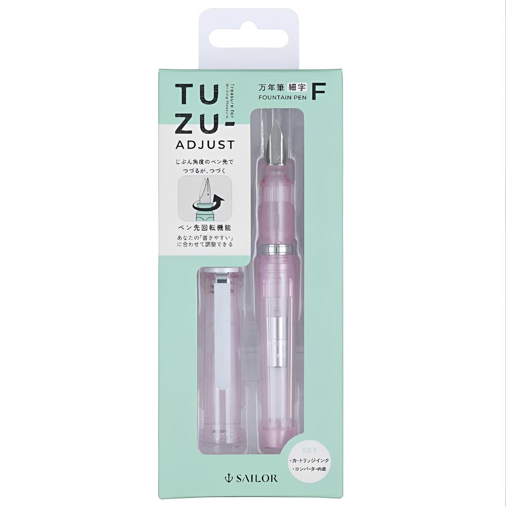 Sailor Füllfederhalter TUZU ADJUST Glasige Feine Feder 12-0561 Selbstverpackung (Kristallkirsche, F)