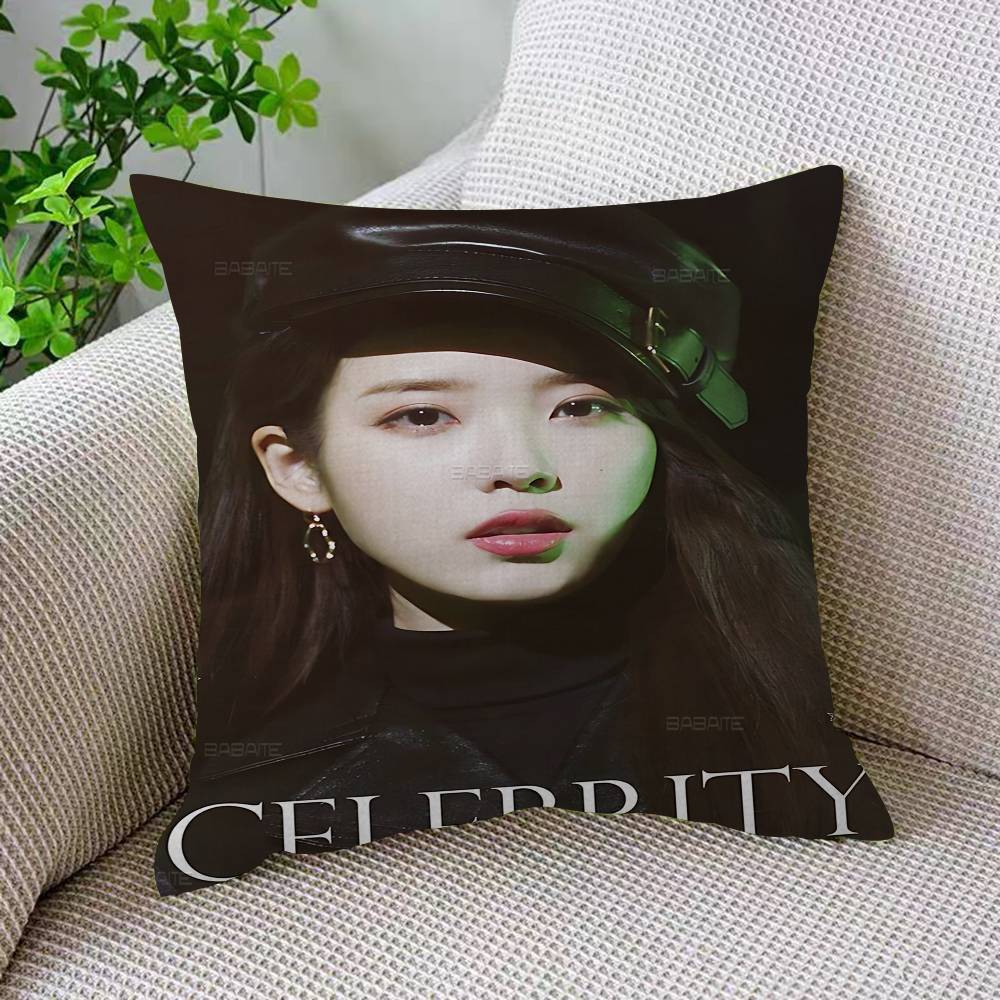 Lee J-Ji E-Eun I-IU Anmie Pillow Cover Sofa Cushion Cover Home Room Decoration Children Gift