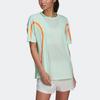 Adidas X Stella McCartney Collaboration Loose Breathable Running Sports Short Sleeve T-Shirt Women Tops Light-Green HD9114