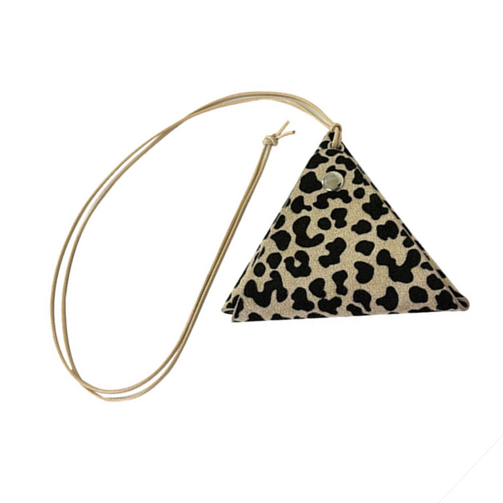 

Ожерелье с подвеской в виде маленькой сумки с леопардовым принтом, регулируемая длина, колье из искусственной кожи для модных женщин и девочек белый