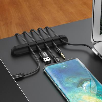 Cable Clamp Silicone USB Cable Adhesive Desktop Wire Organizer Winder Management Clip