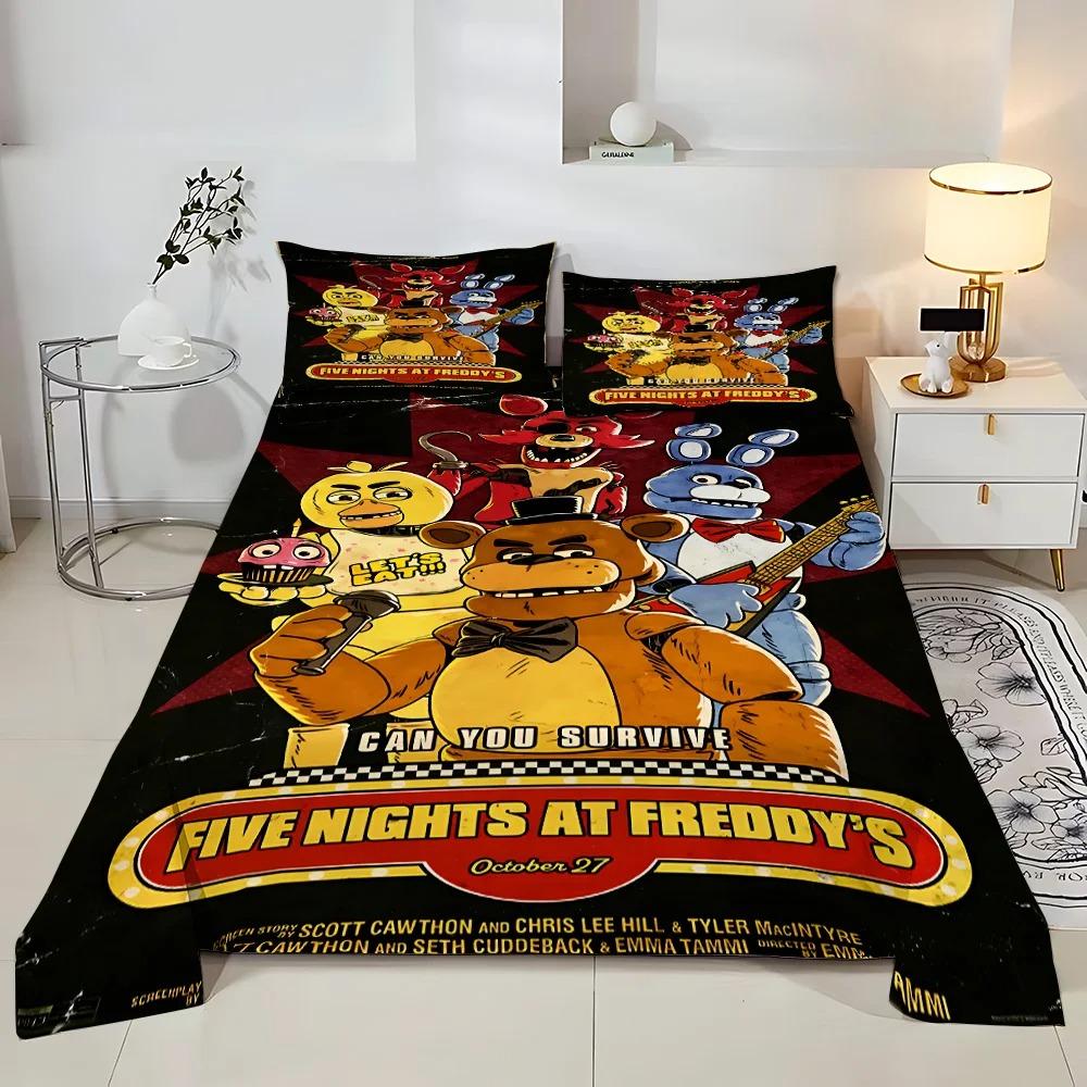 Exquisites 3D Five Freddy Tapeten Anime Druck Bettwäsche Set Bettbezug Steppdecke Bett Jugend Mädchen Jungen Geschenk