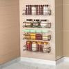 Spice Rack Organiser 4 Pack Wall Mounted Tier Shelf with Adhesive Sticker and Screws for Spices Herbs Jars and Other in Cupboar