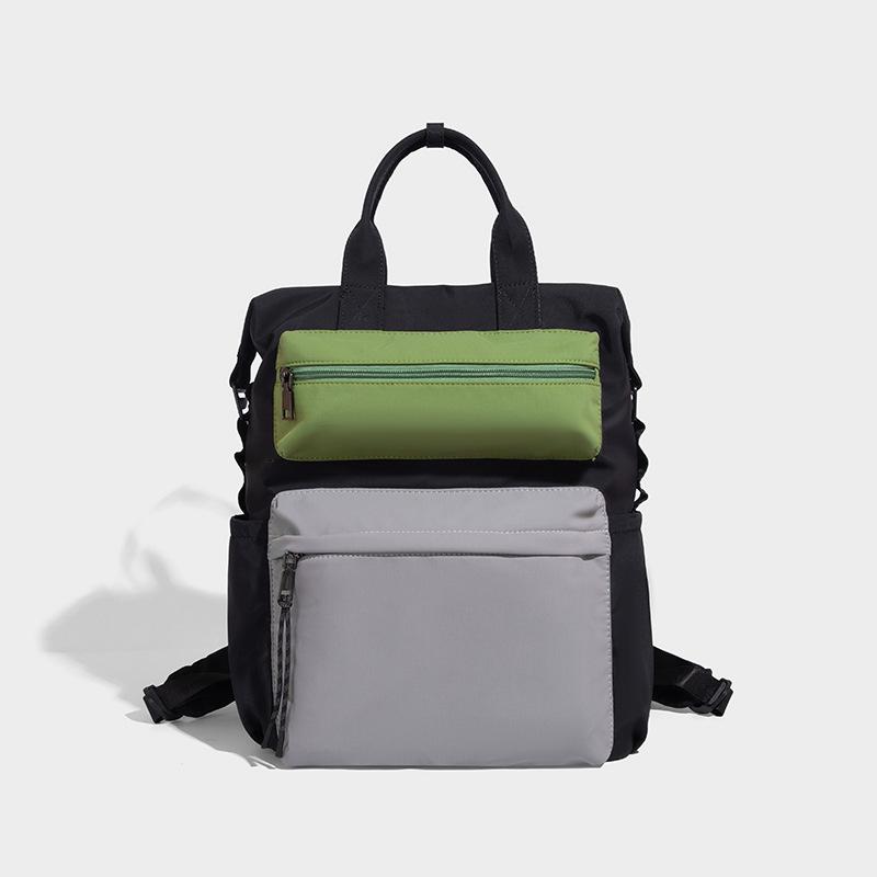 2025 New Fashion Trend Color-Block Backpack Multi-Pocket Lightweight Outdoor Fashion Travel Backpack for Men and Women