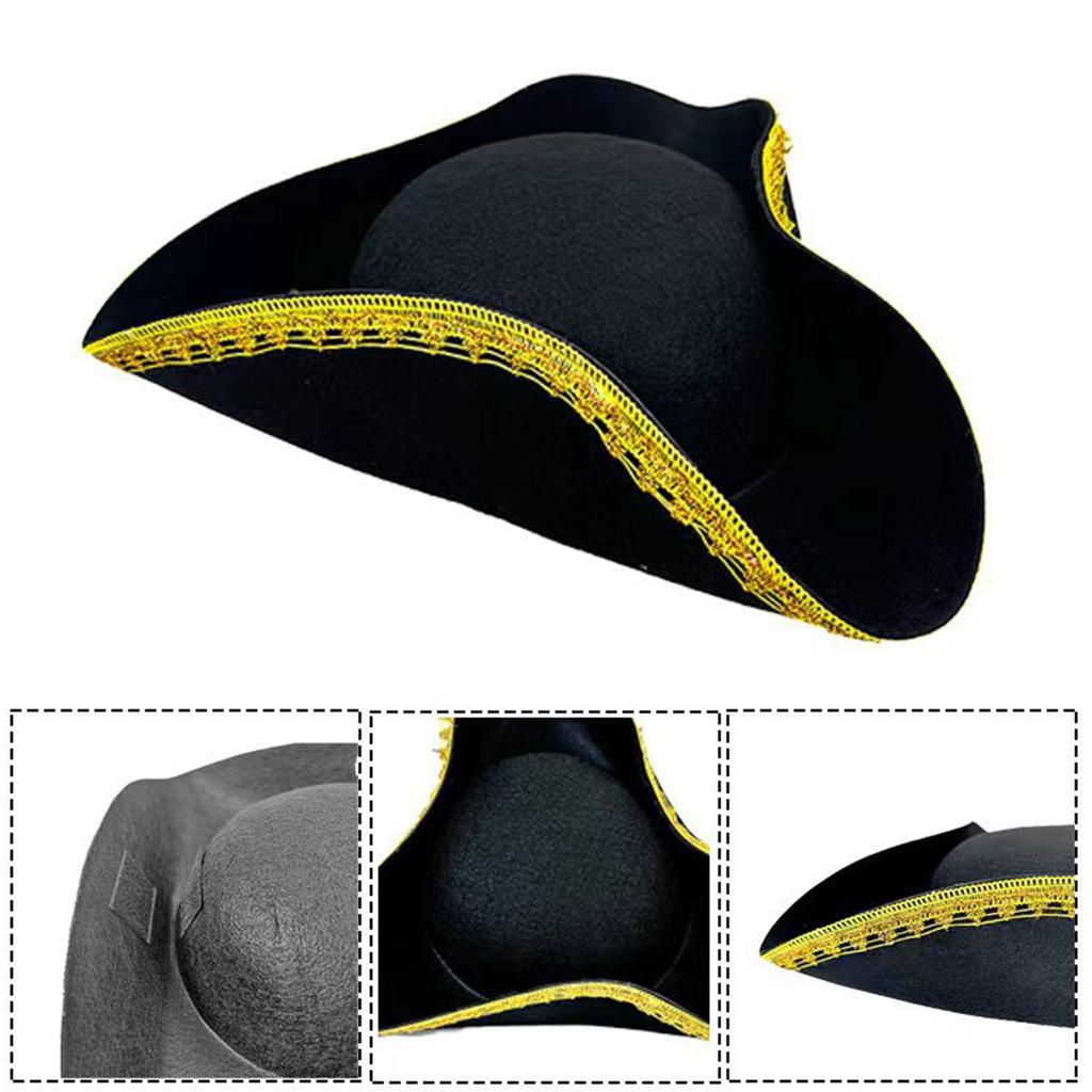 Role Playing Pirate Hat Festives Pirate Hat Stage Performances Luxurious Hat for Stage Performances and Cosplay