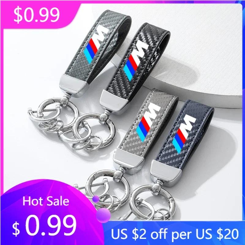 2025 Carbon Fiber Car LOGO Keychain Key Rings Decoration Keyring Pendant For BMW M X1 X2 X3 X5 X6 E46 E39 E90 E36E60 E34 E30