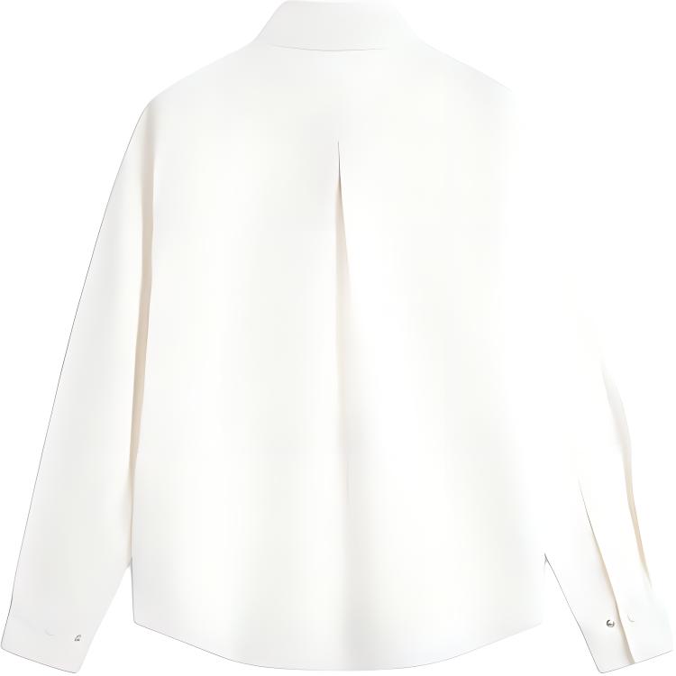 Li-Ning Casual Solid Color Simple Polo Long Sleeve Shirt Men Shirts White ASHU241-1