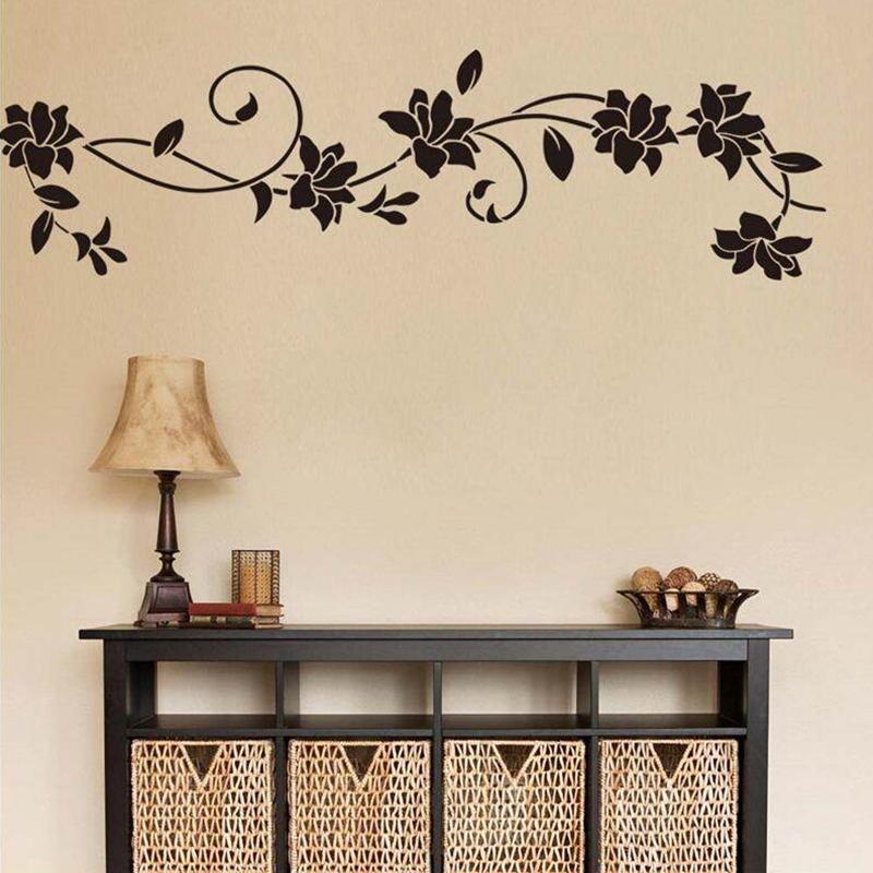 Autocolante de perete cu viță de vie florală, combinație simplă, autocolante pentru baie, autoadezive, impermeabile, autocolante pentru decorarea casei