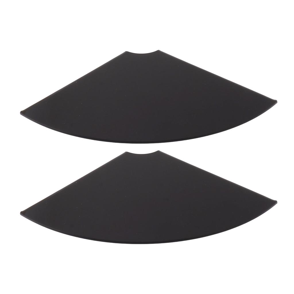 2pcs Wall Mount Floating Corner Shelves Quarter Round Hanging Corner Shelves for Bedrooms Living Rooms Shower Room