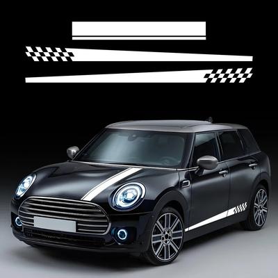 3PCS Car Engine Hood Stickers Car Door Side Long Striped Vinyl Decals Self-adhesive Auto Body Decoration For MINI Cooper R56 R53