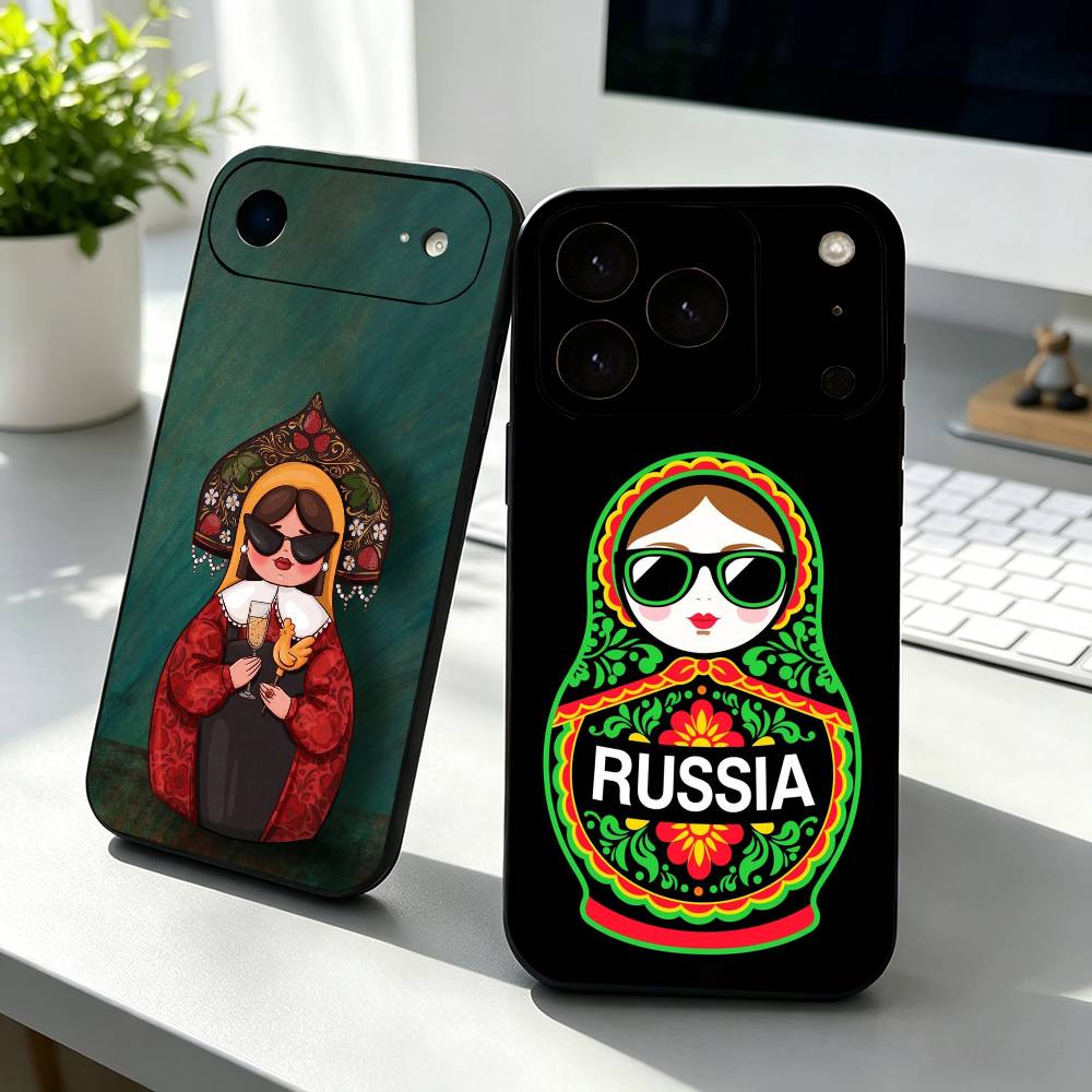 Adorable R-Russian Folk Art Doll Phone Case Silicone Soft For IPhone 17 16 15 14 13 12 11 X XR Plus Pro Max Plus