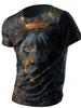 Flame Animal модная мужская футболка с 3D принтом футболка для уличного спорта уличная футболка черная рубашка с круглым вырезом летняя весенняя одежда одежда