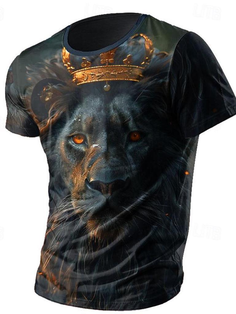 Flame Animal модная мужская футболка с 3D принтом футболка для уличного спорта уличная футболка черная рубашка с круглым вырезом летняя весенняя одежда одежда