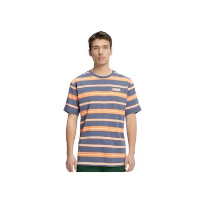 Li Ning X Og Slick Kolaboračná Skateboardová Séria Pruhované Pot pohlcujúce Voľné Tričko s Krátkym Rukávom a Okrúhlym Výstrihom Unisex Top AHST479-5