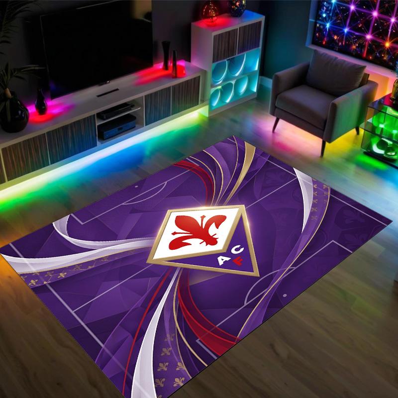 Fiorentina FC Design Crystal Velvet Carpet Cozy Non?Slip Printed Rug For Bedroom Living Room Entrance