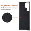 Phone Case Magnetic Card Holder Wallet Stand Cover Fit for Samsung Galaxy S22 Brown S22 Ultra