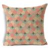 Retro Geometry Linen Pillowcase Car Office Seat Linen Cushion Cover Sitting Room Sofa Decorative Pillowcase 45*45Cm