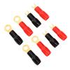 4 Gauge Streifen Gabelklemmen Gabel-Adapter Stecker Schwarz Rot Kupfer Crimpverbinder
