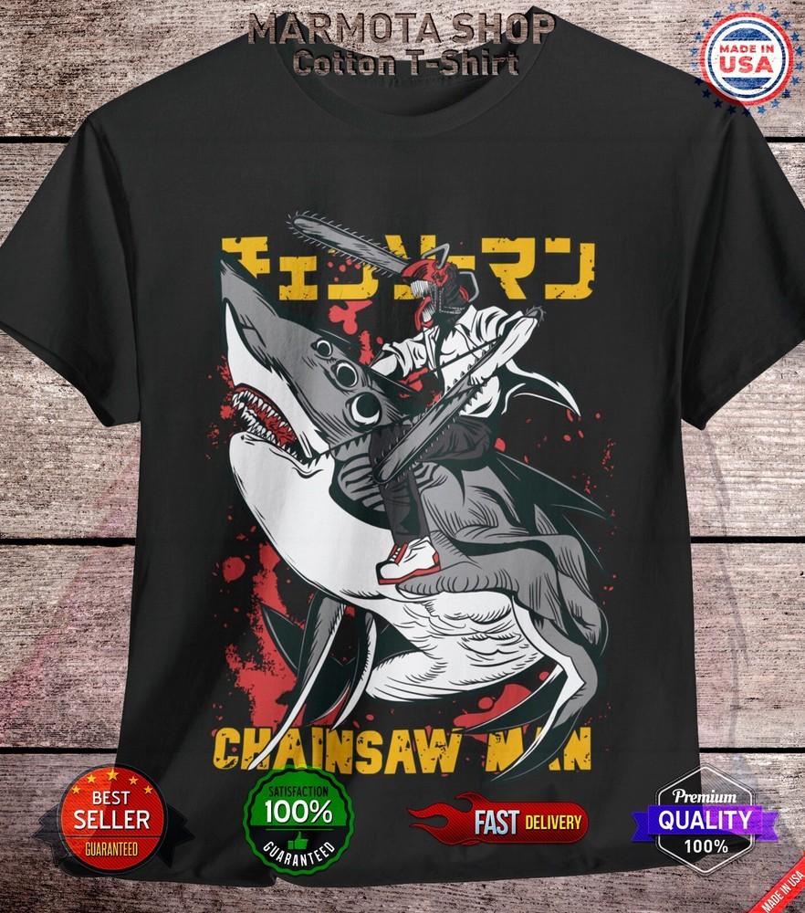 

Denji Chainsaw Man Shirt Anime Tee T-Shirt Pochita Horror Manga Otaku Makima M