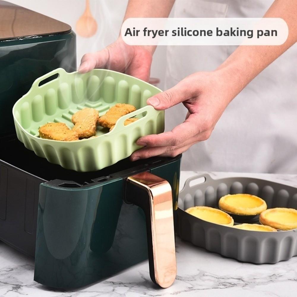 Non-stick Oven Trays with Handle Air Fryer Mat New Kitchen Baking Mold