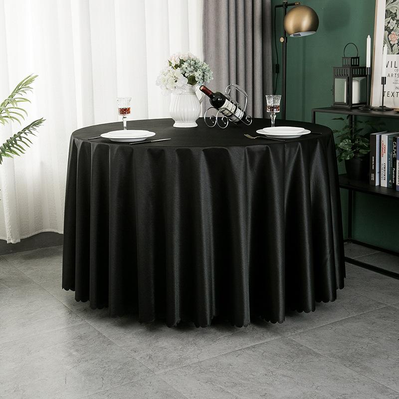 Hotel Tablecloth Round Table Thickened Fabric Dining Table Cloth Satin Large Round Table Hotel Square Banquet European Square Table Tablecloth