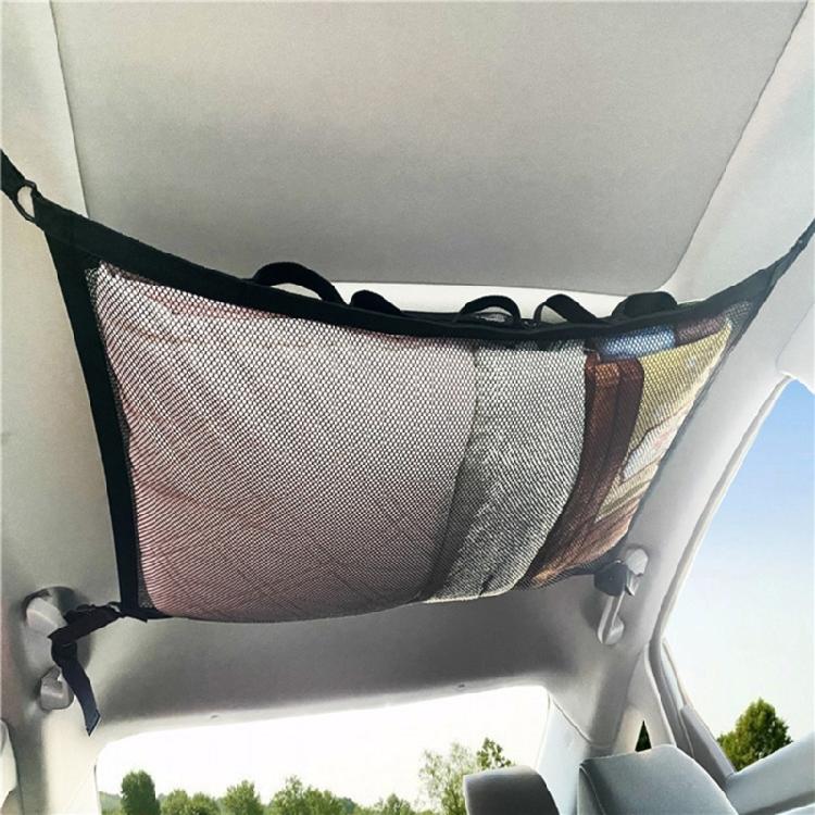 Car Storage Pocket Roof Interior Cargo Net Bag Pouch Sundries Storage Organizer