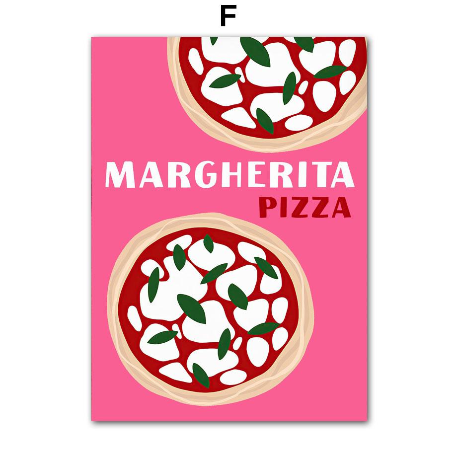 Pizza Ramen Tacos Burger Spaghetti Grilled Cheese Posters Prints Canvas Painting Nordic Wall Art Pictures Kitchen Room Decor