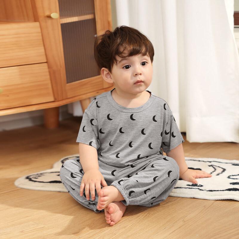 LUSON Baby Boys' Modal Summer Pajama Set