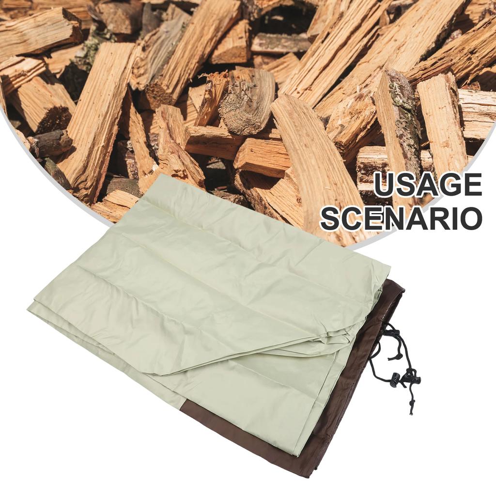 210D Oxford Cloth Firewood Rain Cover Outdoor Firewood Shed Waterproof Cover Protective Cover Dustproof & Waterproof 4FT/8FT