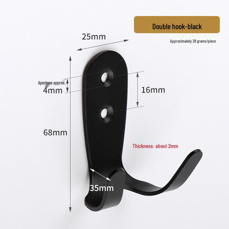 Jinrui Stainless Steel Black Bathroom Hook for Coats and Hats