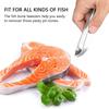 1/2 st 430 Rostfritt Stål Fiskbenspincett Klämma Platt och Vinklad Tång Kött Hårborttagningsverktyg för att Ta Bort Laxben