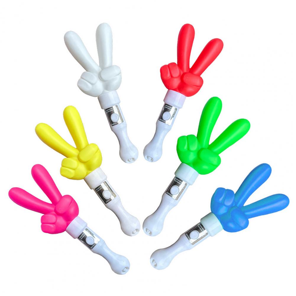 

Colored Glow Stick Peace Sign Shaped Flashing Luminous Sticks With 3 Lighting Modes Light Up Wand Sticks For Parties Concert Cel Set