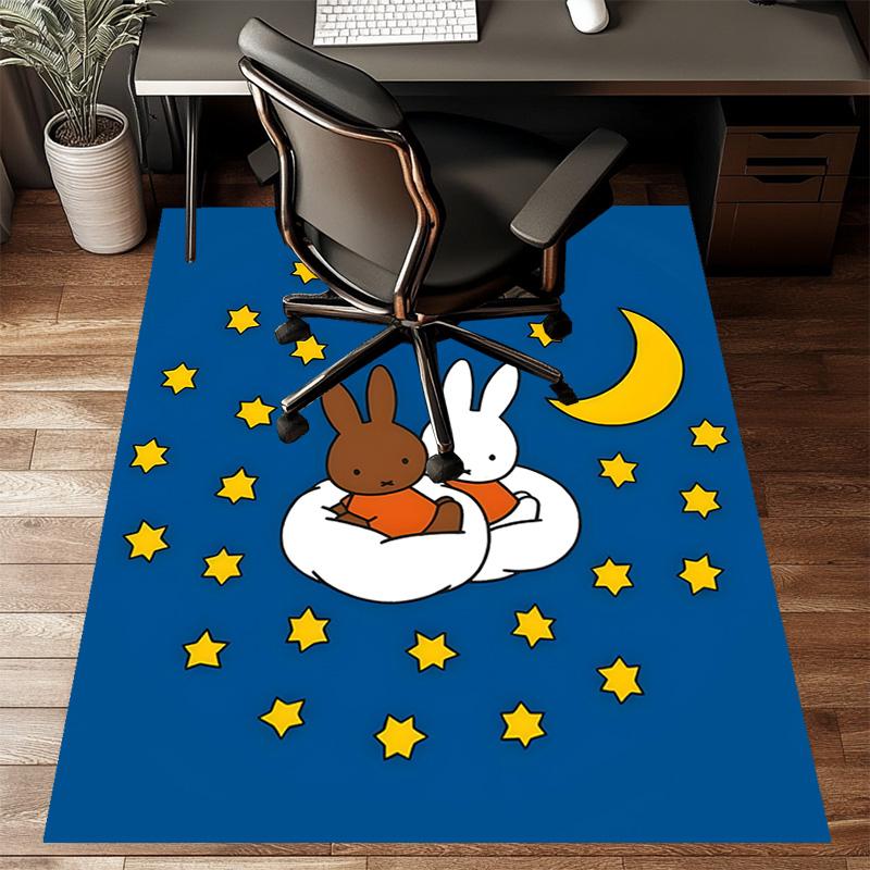 1pc Miffy1 Design Printed Area Rug Carpet for Bedroom Living Room Home Decor Rugs Mat Non Slip Mat Rug for Bedside