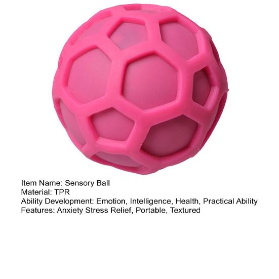 TPR Sensory Ball Fidget Toy Anxiety Stress Relief Grape Stress Ball Portable Travel Textured Ball Squeeze Toy