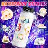 50 Watercolor Cat Stickers Cartoon Cute Cat Watercolor Stickers Decorative Suitcase Guitarist Account Book Stickers