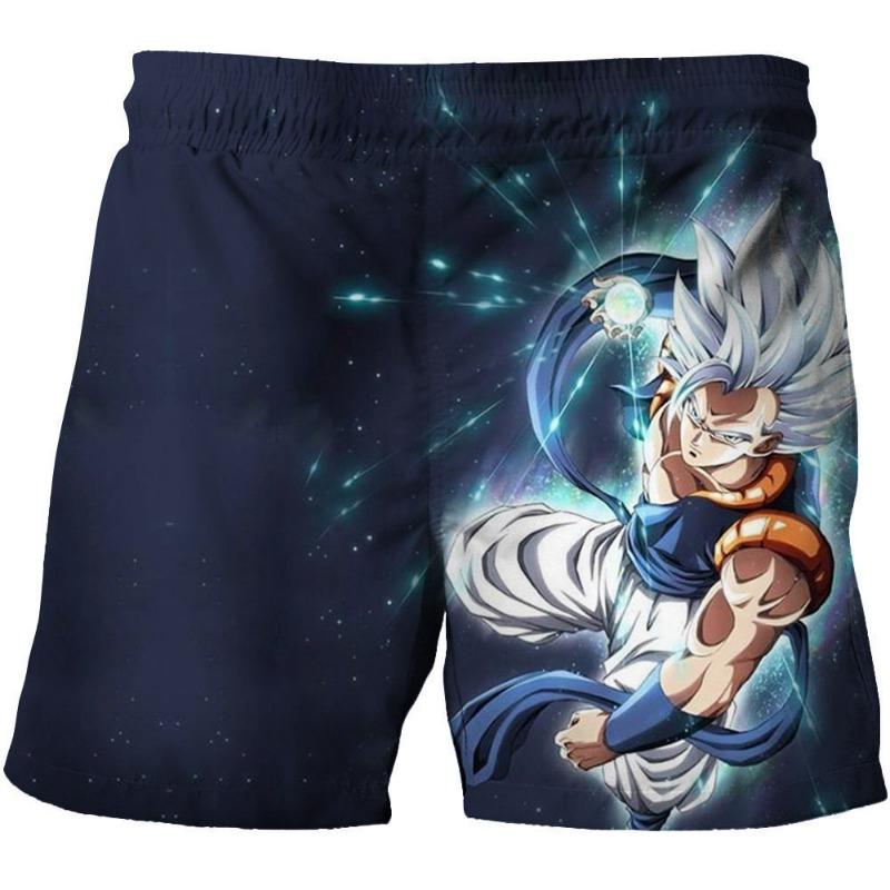 Summer Gradient Snowflake Ice Crystal Print 3D Shorts for Men's Casual Beach Pants Shorts Men’s