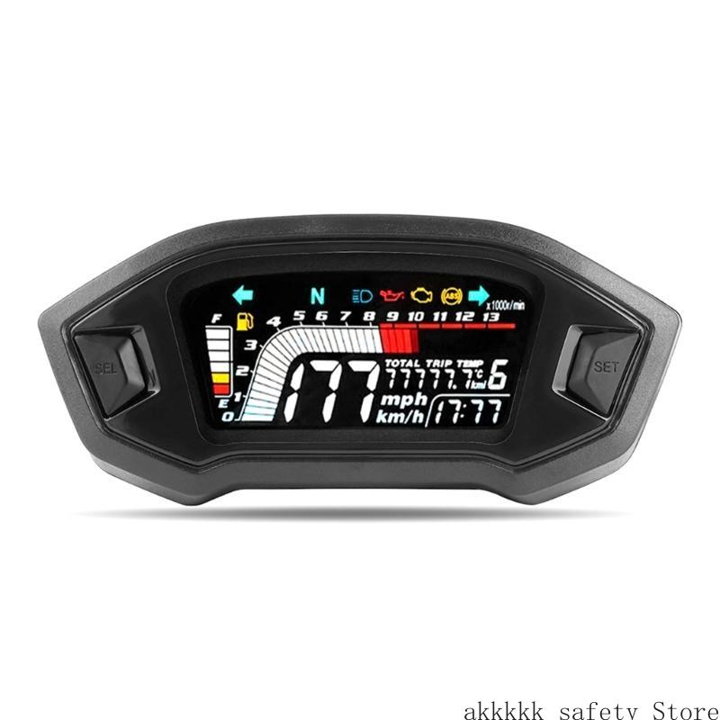 XXFF Мотоциклетный спидометр LCD-дисплей Универсальный термометр Цифровой дисплей Прочный single meter