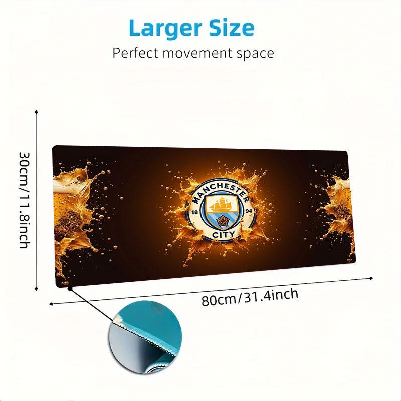 Manchester City F Large Size Mouse Pad Large Gaming Table Cushion Non-slip Laptop Tablet Big Mousepad XXL Mat Mini PC Playmat With Lock edge