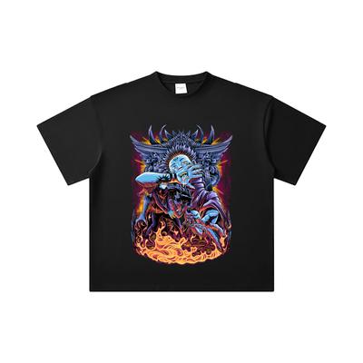 260 GSM Double Yarn 32 Count 100% Cotton Jujutsu Kaisen V8 Sukuna Print Unisex Heavy Cotton T Shirt