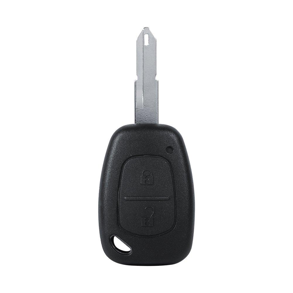 

Key Shell Casr,Remote 2 Button Uncut Blank Car Key Fob Shell Case for Renault Traffic Kangoo Like The Picture Show чорний