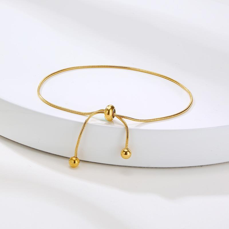 Minimalist Thin Snake Chain Bracelets for Women Length Adjustable Jewelry Gold Color Stainless Steel Christmas New Year Gifts