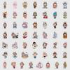 50Sheets/Set Cute Labbubu Stickers For Kids Cartoon Bubble Matt Graffiti Sticker