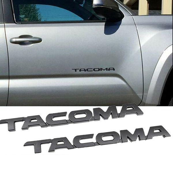 4-Piece Frosted Black ABS Door & Fender Letter Decals for Pickup Trucks