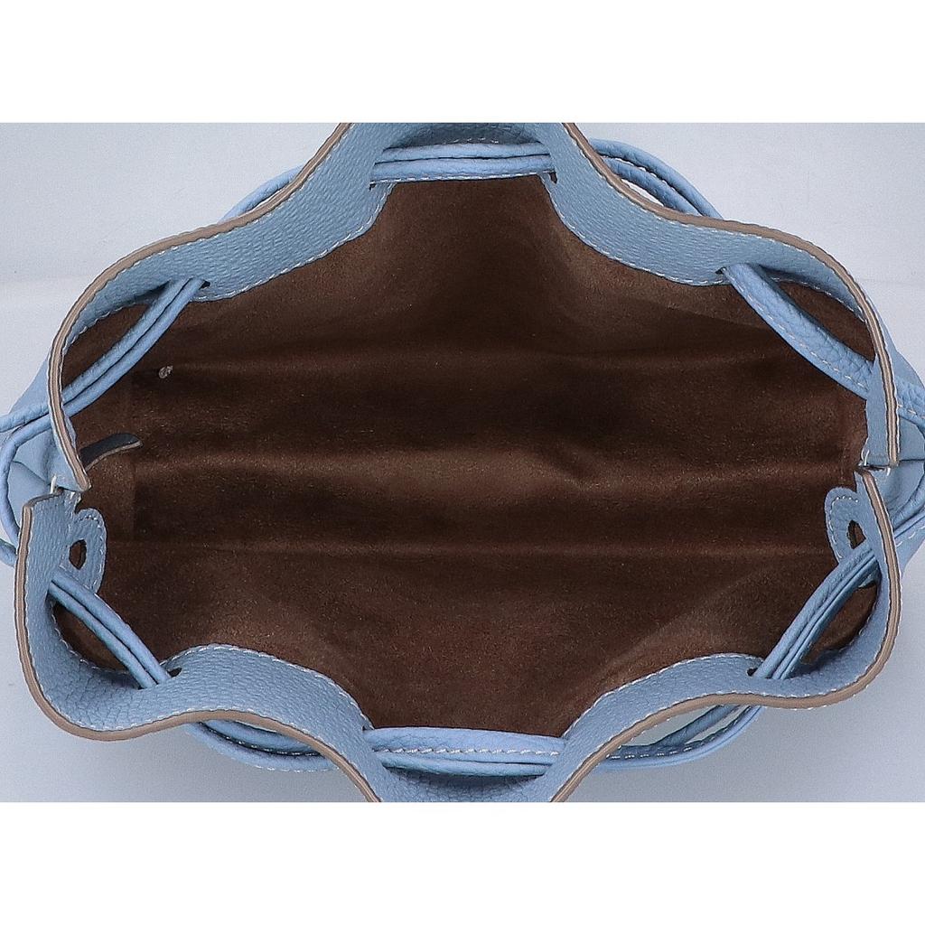 BONAVENTURA [Beautiful Condition] Noah Bag Shrink Leather Drawstring Handbag Light blueUsed