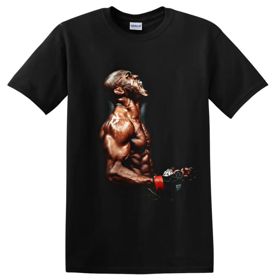 Kamaru Usman MMA Fighter T Shirt Combat Sports Fan Graphic Tee Training Top Art
