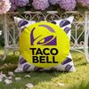 Mexican Flavor T-Taco B-Bell Cushion Cover Home & Car Dual-Scene Pillow Cover: Reversible for Premium Comfort