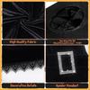 Black Halloween Witch Hats Lace Tassel Wizard Cap Portable   Performance Props