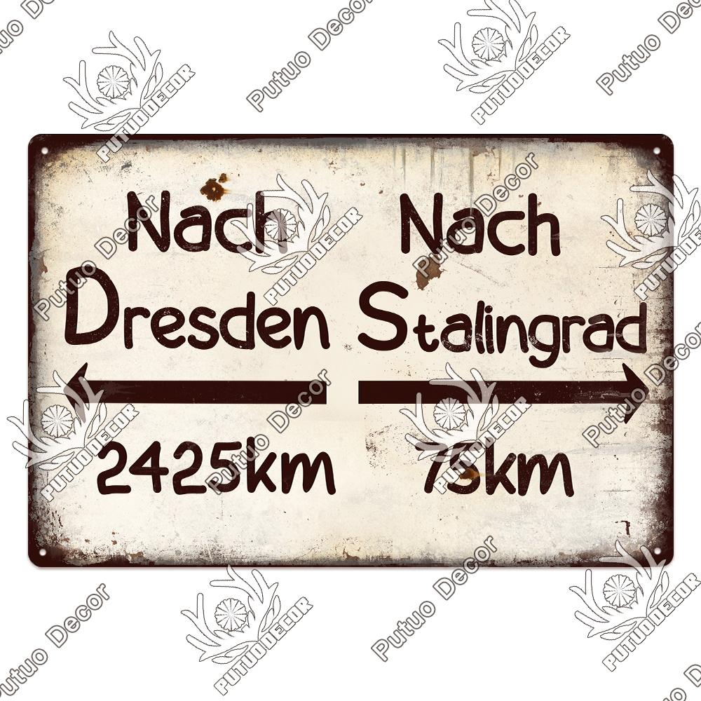 Decor Russian Stalingrad WW II History Metal Tin Sign Vintage Landmark Decorative Plaque for Bar Club Man Cave Wall Decor